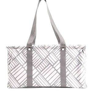NWT-Grey Patchwork Deluxe Utility Tote